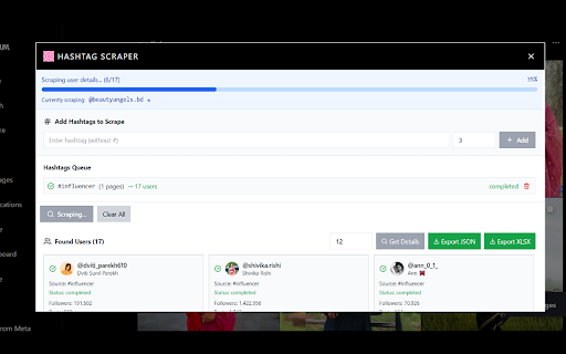 Hashtag Scraper screenshot 1