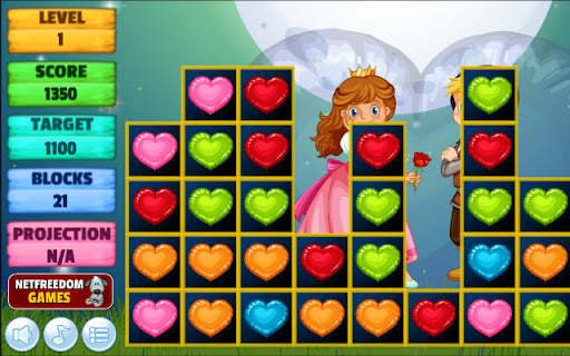 Hearts Blocks Collapse screenshot 1