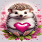 Hedgehog and heart wallpaper logo