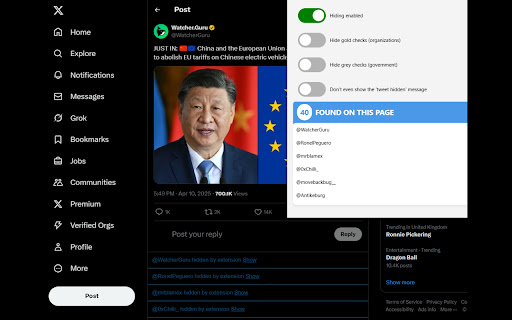 Hide Blue Check screenshot 1