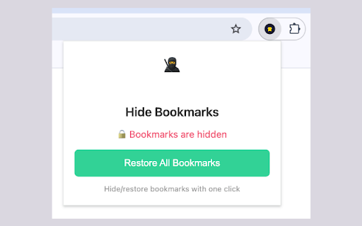 Hide Bookmarks screenshot 1
