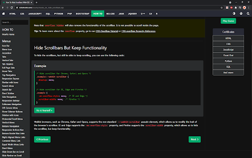 Hide Scrollbar screenshot 1