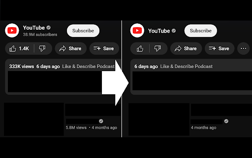 Hide YouTube Numbers screenshot 1