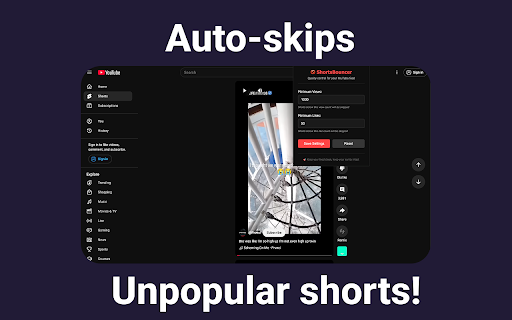 Hide YouTube Shorts: ShortsBouncer screenshot 1