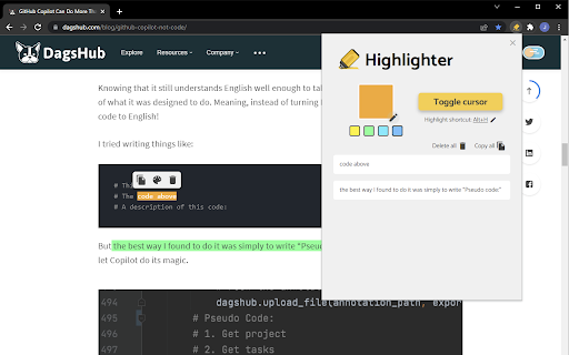 Highlighter screenshot 1