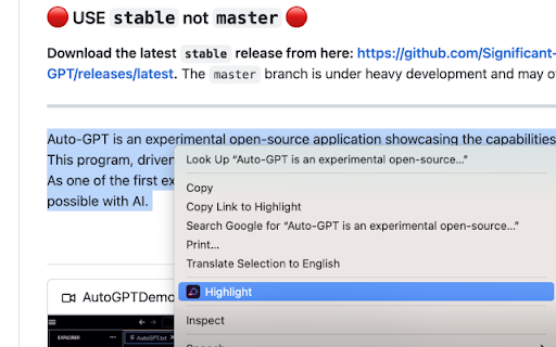 Higlighter Extension screenshot 1