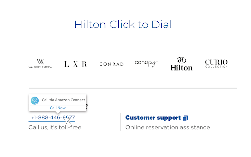 Hilton ResSmart Click to Dial screenshot 1