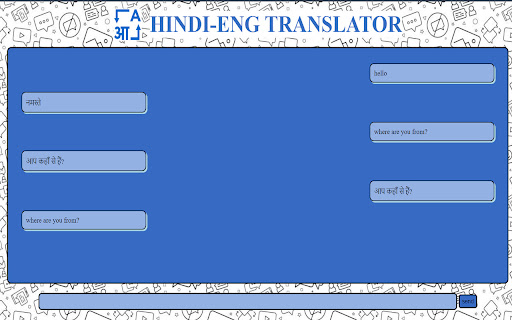 HINDI-ENG Translator Chat Extension screenshot 1