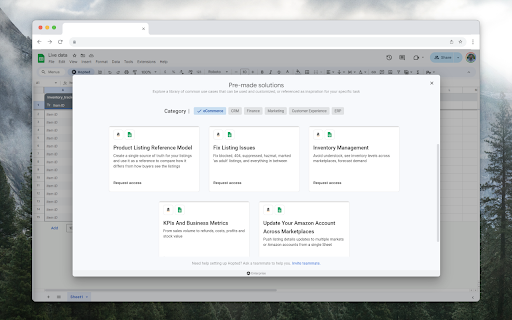 Hopted: Amazon, E-commerce Connector for Google Sheets screenshot 1