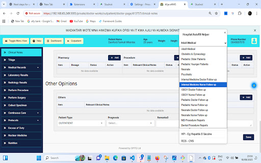 Hospital Autofill Helper - Scopmex (HAH) screenshot 1