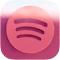 Hot Pink spotify logo