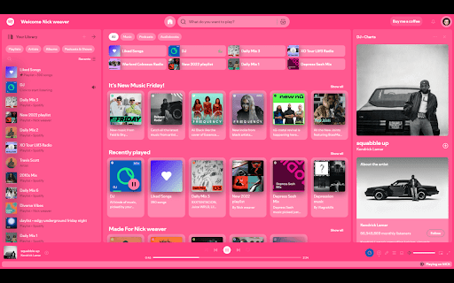 Hot Pink spotify screenshot 1