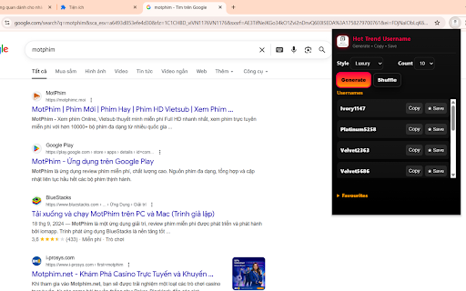 Hot Trend Username Generator screenshot 1