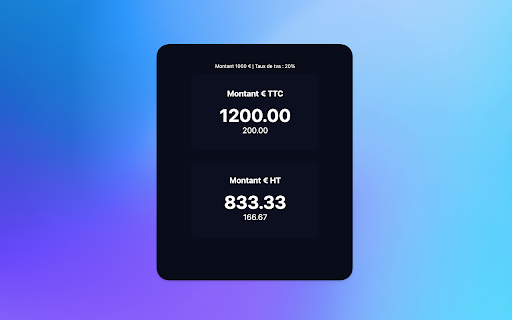 HT TTC TVA calculator screenshot 1