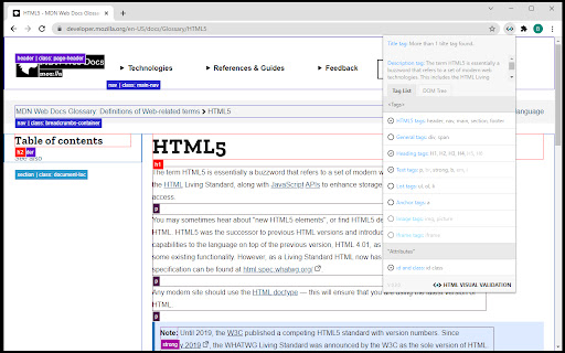 HTML Visual Validation screenshot 1