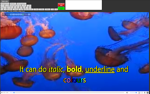 HTML5 media speed controller + subs screenshot 1