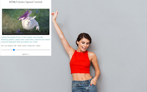 HTML5 Video Speed Control screenshot 1