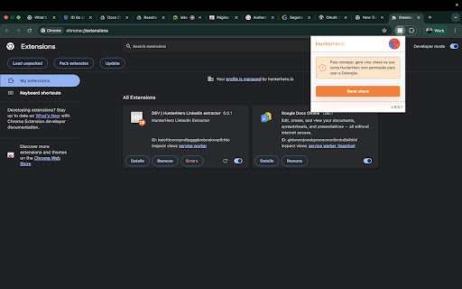 HunterHero Linkedin extractor screenshot 1