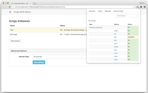Icinga Multi Status screenshot 1