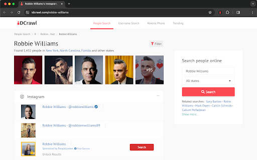 IDCrawl - Free People Search screenshot 1