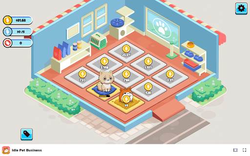 Idle Pet Business Game - Unlock and nurture diverse pets for coins! screenshot 1