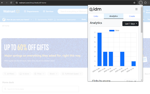 IDM - URL shortener and QR code generator screenshot 1