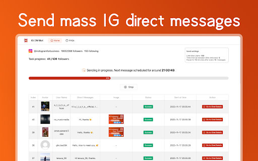 IG DM Bot - igdmbot.net screenshot 1