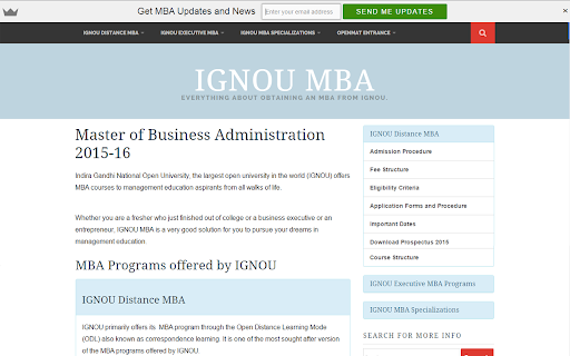 IGNOU MBA screenshot 1