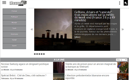 iJournal Les Unes en Francais screenshot 1