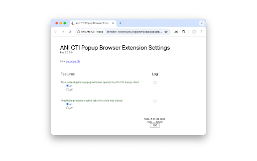 ilink ANI CTI Popup screenshot 1