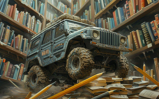 imagine off road vehicle in library book screenshot 1