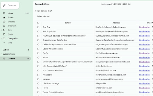 InboxCleaner screenshot 1