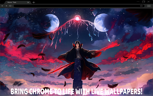 Infinite Power Itachi Uchiha live Wallpaper screenshot 1