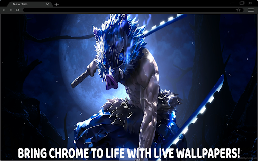 Inosuke Moonlit Night Demon Slayer Live Wallpaper screenshot 1