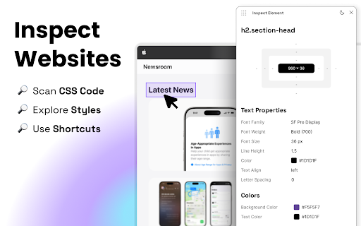 Inspect Element screenshot 1