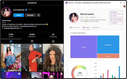 Instagram, YouTube Influencer Analytics & Outreach Tool - Bhrisa screenshot 1