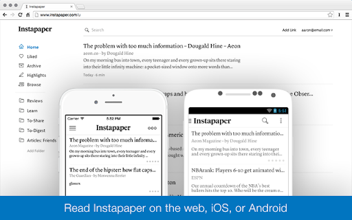 Instapaper screenshot 1