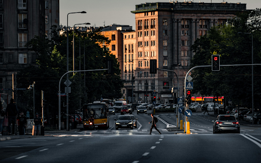 Intersection in Warsaw, Poland screenshot 1