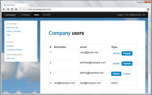IntraCloud screenshot 1