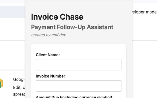 Invoice Chase - Payment Follow-Up Assistant screenshot 1