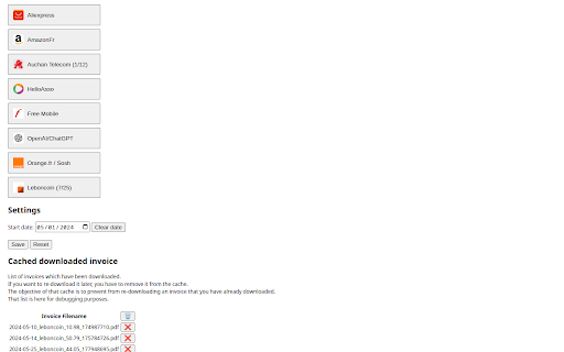 Invoices Downloader screenshot 1