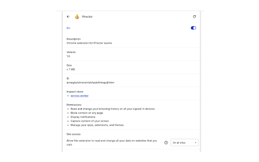 iProctored screenshot 1