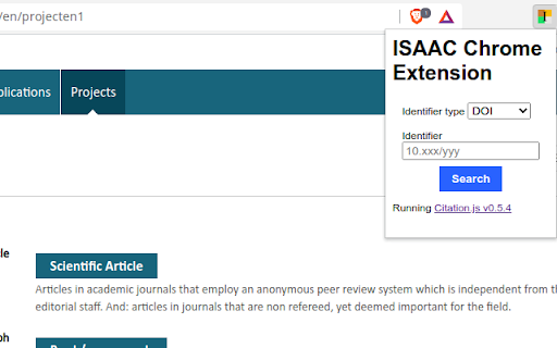 ISAAC Chrome extension screenshot 1