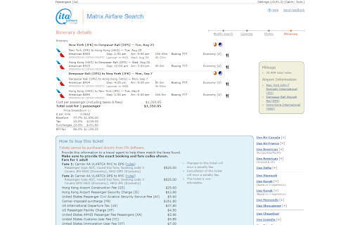 ITA Matrix Powertools screenshot 1