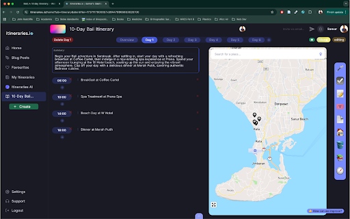 itineraries.io - effortless travel planning screenshot 1