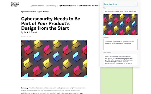ITONICS Web Clipper Enterprise screenshot 1