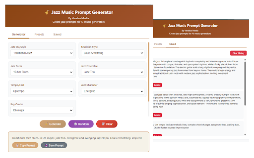 Jazz Music Prompt Generator screenshot 1