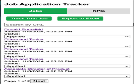 Job Application Tracker screenshot 1