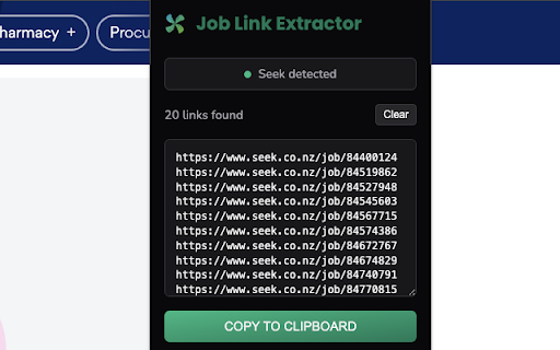 Job Link Extractor screenshot 1
