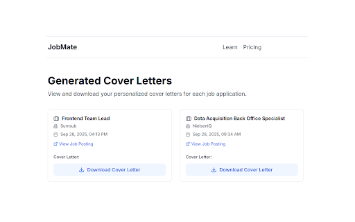 JobMate screenshot 1